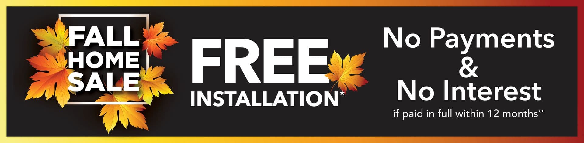 Fall Home Sale
