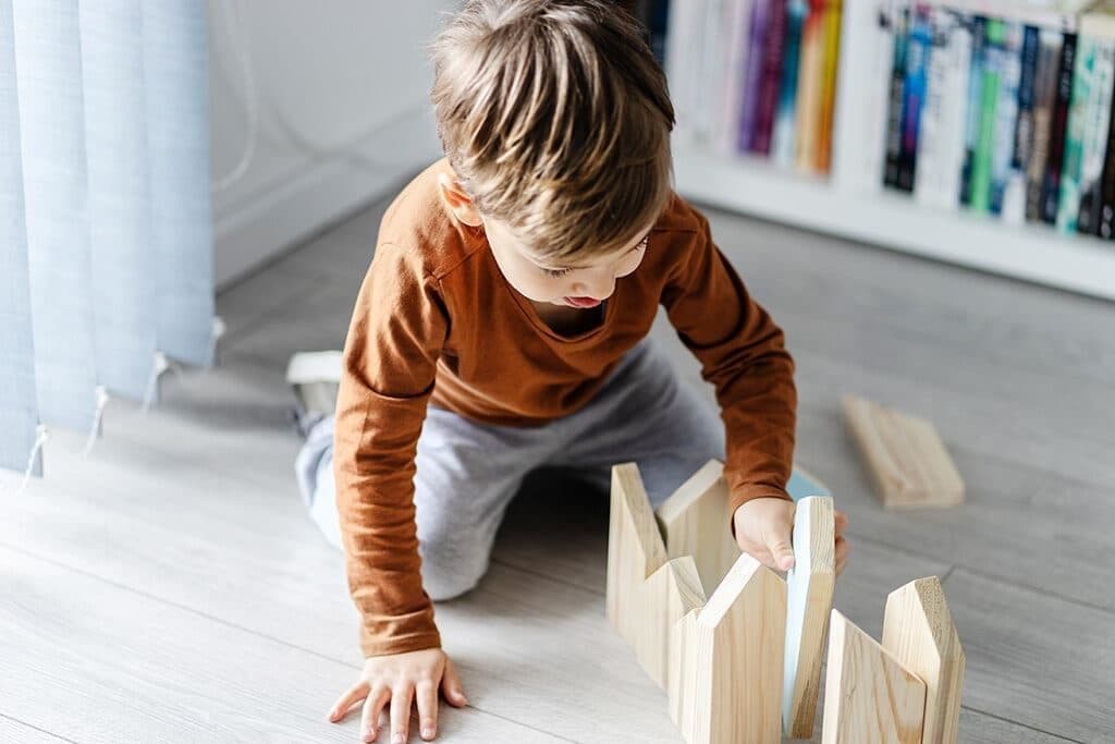 ToddlerPlayingwithBlocksonVinylFlooring